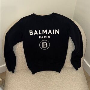 Balmain Black Crewneck Sweater for Men